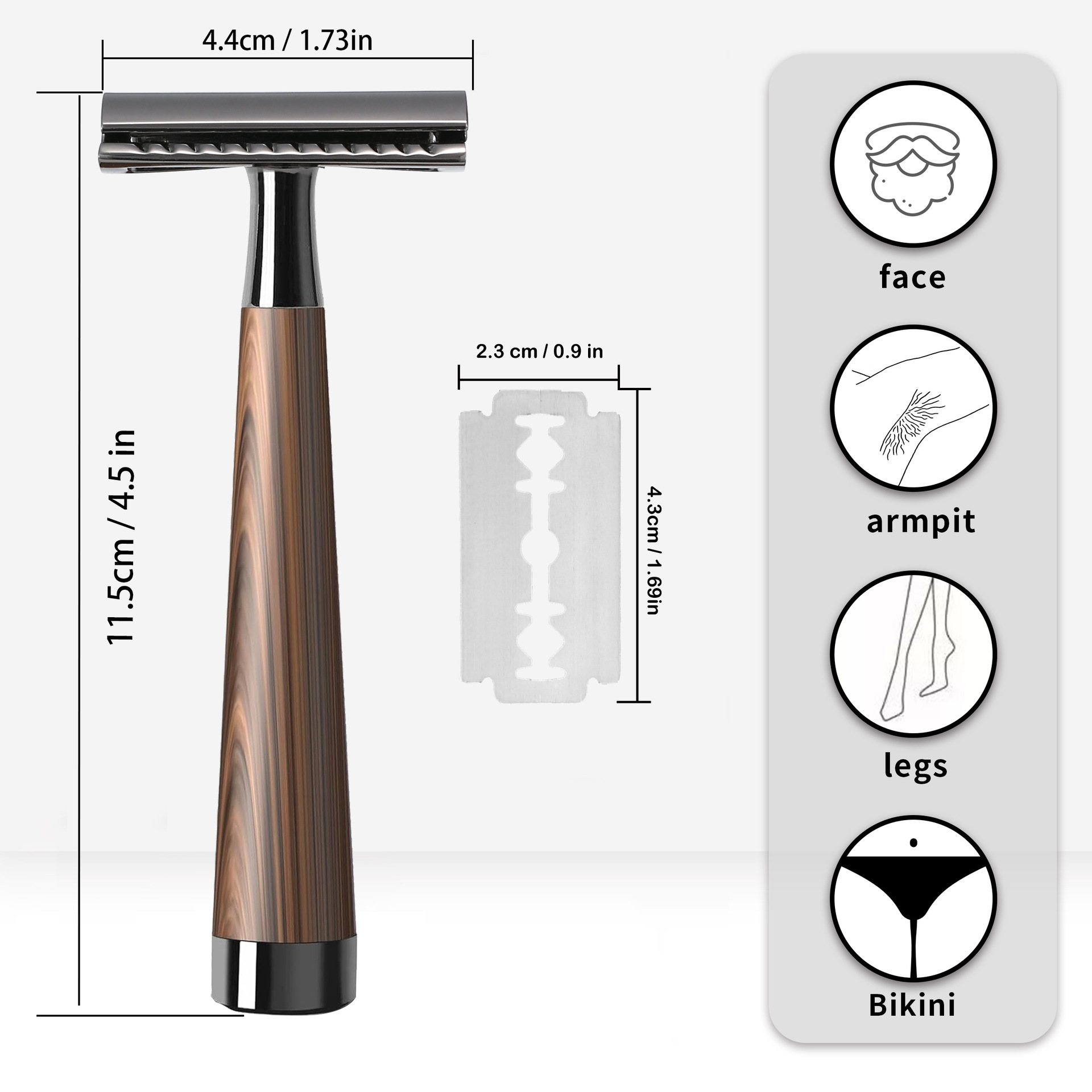 wooden handle razor