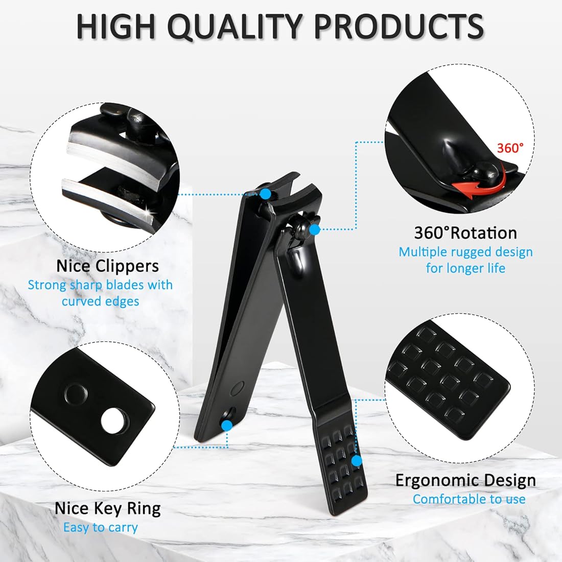 Stainless Steel Manicure Kit,Nail Care Tools with Luxurious Travel Case