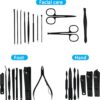 Stainless Steel Manicure Kit,Nail Care Tools with Luxurious Travel Case