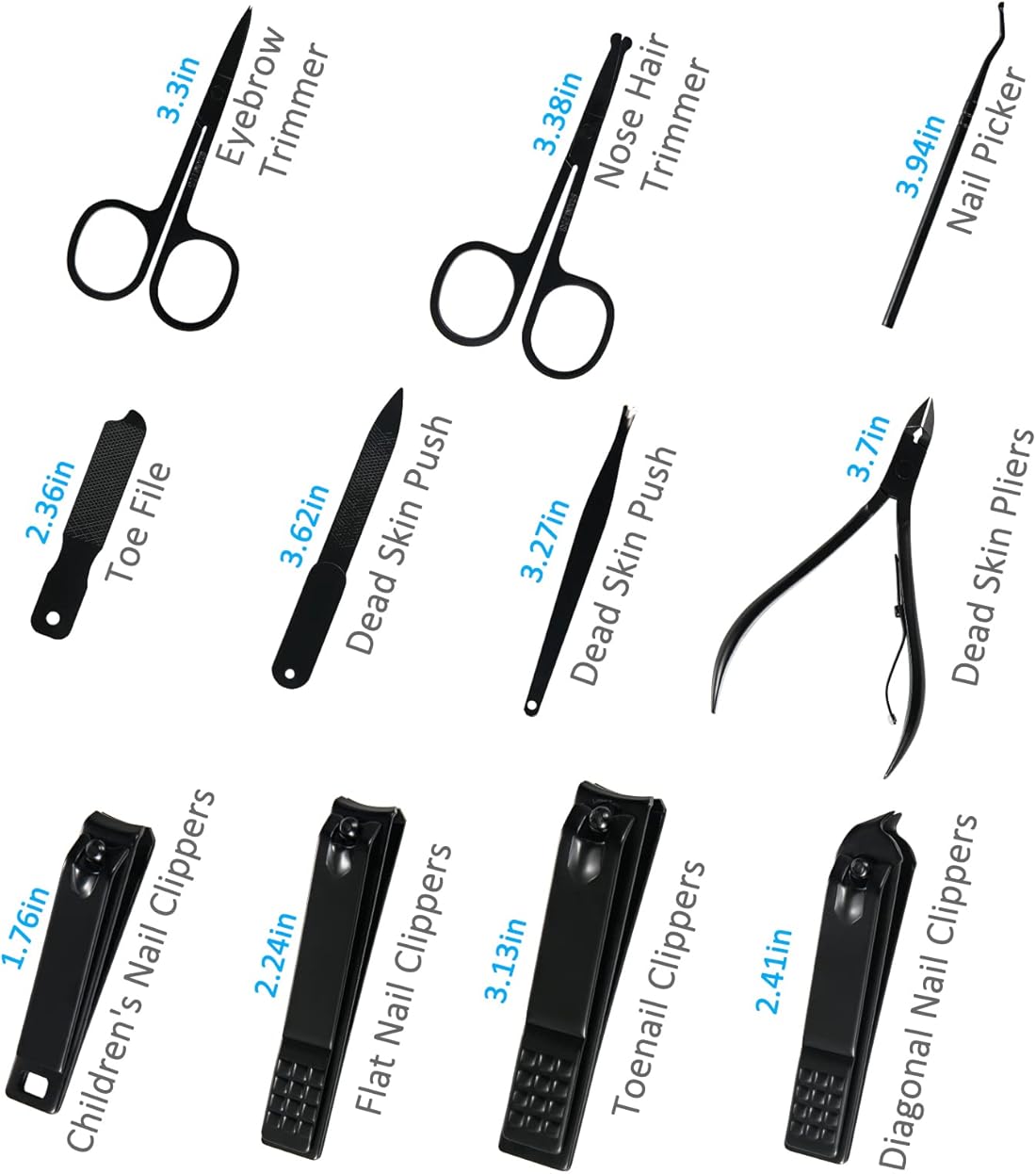 Stainless Steel Manicure Kit,Nail Care Tools with Luxurious Travel Case